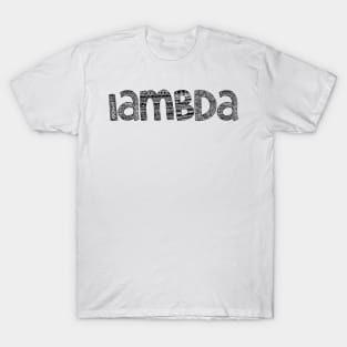 Lambda Letter Doodle Pattern T-Shirt